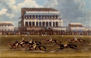 The Grand Stand at Epsom Races, tryck gjord av Charles Hunt, 1836 (akvatint) av James Pollard