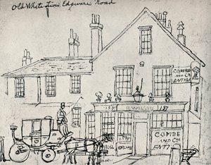 The Old White Lion, Edgware Road, c1821 av James Pollard