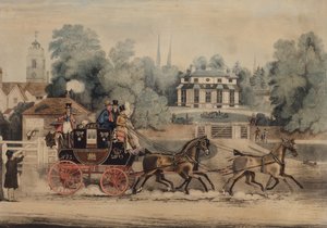The Royal Mail Coach (färgad gravyr) av James Pollard