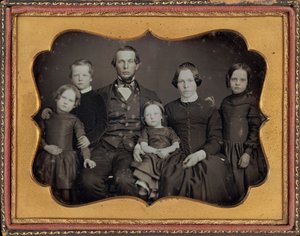 Porträtt av en familj,ca. 1848 (foto) av James Presley Ball