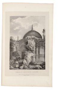 Vishweshwur-templet, Benares 1831-33 (litografi) av James Prinsep