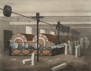 Kardning, Progress of Cotton nr 4, pub. 1840