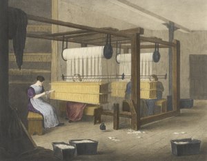 Reeding eller Drawing in, Progress of Cotton No. 9, pub. 1840