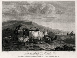 Ett landskip och boskap, 1774.