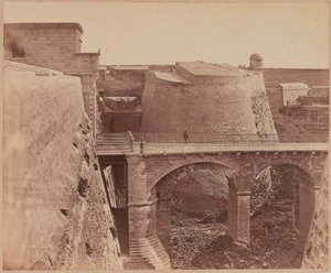 Bron vid Porta Reale, Malta, omkring 1856 av James Robertson