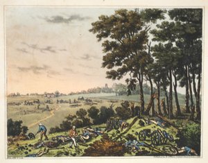 Château de Hougoumont: En vy av träet som omger slottet av James Rouse