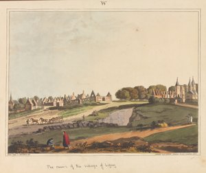?Ruinerna av byn Ligny?, 1815 av James Rouse