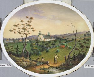 Van Brunt Homestead, ca 1865 (wc på papper) av James Ryder van Brunt