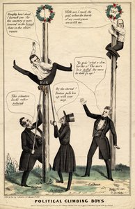 Politiska klättrande pojkar, publicerad av J Baillie, H Bucholzer, New York, 1844