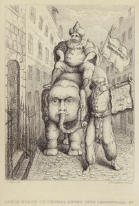 Carlo Khans Triumphal Entry into Leadenhall Street: satir över Whig-politikern Charles James Fox och hans ambitioner angående Indien