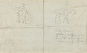 マウントされた騎手 [verso]スウェーデン語 av James Seymour