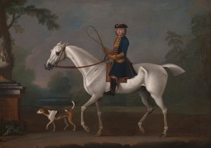 Sir Roger Burgoyne rider "Badger" av James Seymour