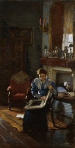 A Dublin Interior, ca 1915-20 (olja på duk) av James Sinton Sleator
