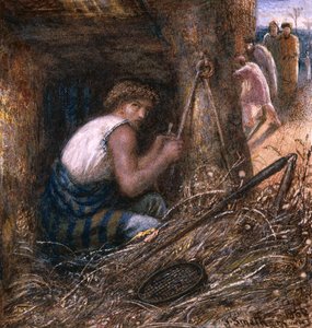 Saul Kujificha kati ya Mambo, 1866 (wc, oil und gum arabic kwenye karatasi)swed