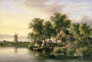Ett solbelyst Norfolk River-landskap