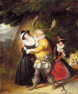 Falstaff at Hernes ek från The Merry Wives of Windsor, Akt V, Scene V, 1832