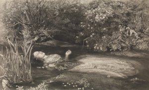 Ophelia Shakespeare, Hamlet, akt 4, scen 7, 1 mars 1866. av James Stephenson