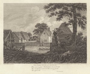 Robert Bloomfield, poet: The Farm House at Sapiston (gravyr) av James Storer