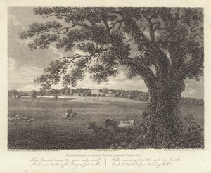 Robert Bloomfield, poet: Wakefield Lodge, Whittlebury Forest (gravyr)
