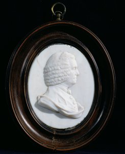 Porträtt av John Harrison (1693-1776) (emaljpasta)