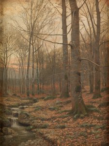 Winter in the Woods, Betws-y-Coed (akvarell och bodycolour)