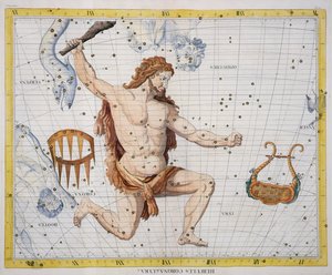 Constellation of Hercules with Corona and Lyra, skylt 21 från 