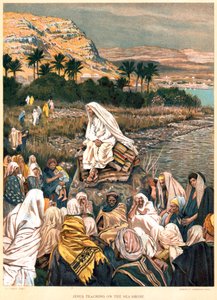 Jesus undervisar vid havets strand, c1890