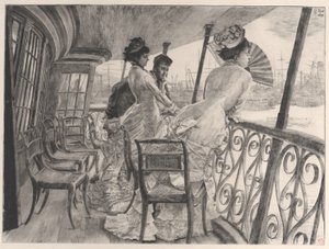 Galleriet av H.M.S. Calcutta Souvenir of a Ball ombord La galerie du Calcutta..., 1876. av James Tissot