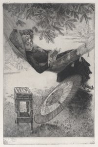 Hängmattan, 1880. av James Tissot