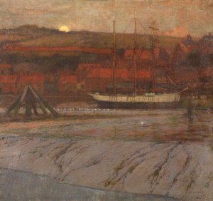 Lågvatten på Esk, nära Whitby
