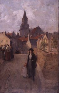 Old Bridge, Berwick (olja på duk)