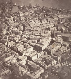 Boston, som örnen och vildgåsen ser det, 1860.
