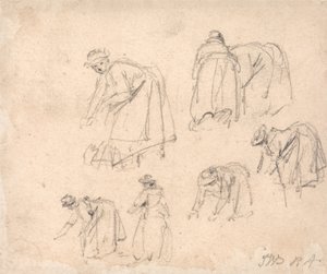 Figur Studier: Arbetande kvinnor av James Ward