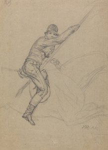 Sir Charles Blunt jagar vildsvinet och flyr från tigern: en studie till en av fyra målningar av Ward utförda 1815 av James Ward
