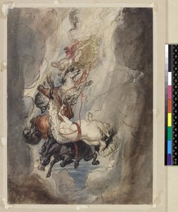 Study for the Fall of Phaethon, c.1808 (grafit, penna, bläck och wc) av James Ward