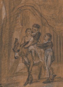 Studie för oljemålningen "The Children of Theophilus Levitt, Esquire." av James Ward
