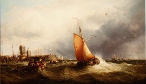 Holländskt fiskefartyg och annan frakt