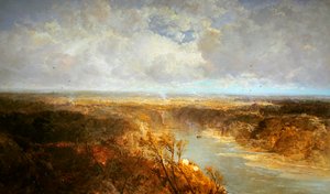 Utsikt över floden Swale (olja på panel) av James Webb