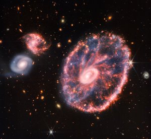 Cartwheel Galaxy (NIRCam och MIRI Composite Image)