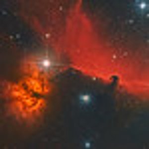 Hästhuvudnebulosan och Flammnebulosan av James Webb Space Telescope (NASA)