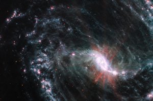 NGC 1365 (MIRI-bild) av James Webb Space Telescope (NASA)