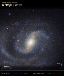 NGC 1637 – Kompassbild av James Webb Space Telescope (NASA)