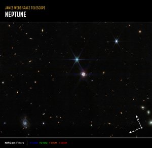 Neptune Wide Field (NIRCam Compass Image) av James Webb Space Telescope (NASA)