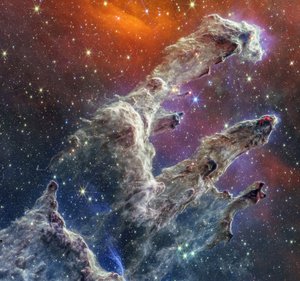 Pillars of Creation (NIRCam och MIRI Composite)
