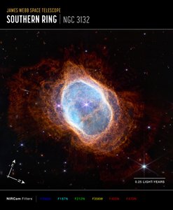 Southern Ring Nebula (NIRCam Compass Image) av James Webb Space Telescope (NASA)