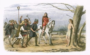 Edmund kung av East Anglia dödad av danskarna