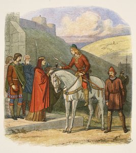 Edward mördad på Corfe, 18 mars 978, från A Chronicle of England BC 55 till AD 1485, pub. London, 1863 av James William Edmund Doyle