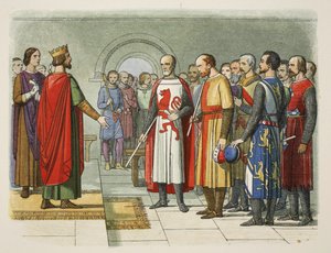 Kung Henry III och hans parlament, Westminster, 1258, från A Chronicle of England BC 55 till AD 1485, pub. London, 1863
