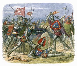 Kung Henrik V attackerades av hertigen av Alencon i slaget vid Agincourt