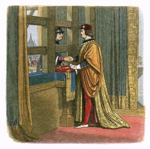 Möte mellan kung Edward IV och Ludvig XI av Frankrike i Pecquigny av James William Edmund Doyle